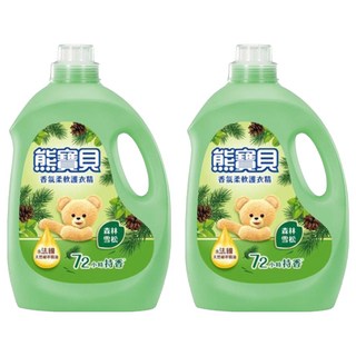 熊寶貝 柔軟護衣精，森林雪松，72小時持久香，3L, 2桶