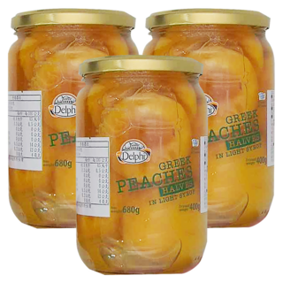 Delphi 特級切片水蜜桃, 680g, 3罐