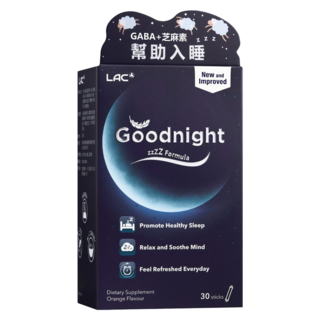 LAC 利維喜 夜安眠粉末 橘子口味 3g, 1個, 30份