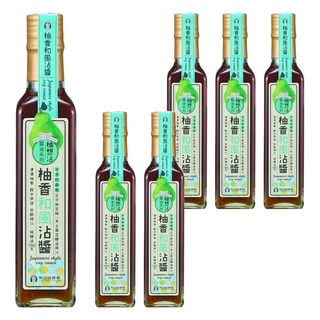 麻豆區農會 柚香和風沾醬, 濃濃柚香 酸中帶甜 甘醇順口 黑豆釀造180天 不含防腐劑, 230ml, 6瓶