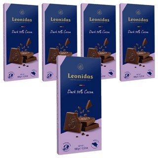 Leonidas 片狀黑巧克力, 100g, 5個