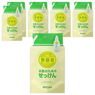MIYOSHI 玉之肌 無添加洗衣精 補充包 呵護肌膚, 1L, 6包