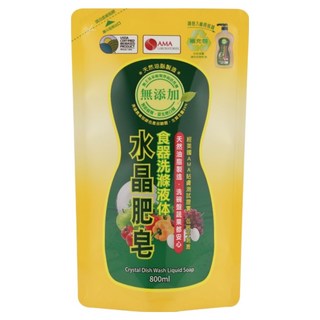 南僑水晶 水晶肥皂食器洗滌液体 補充包, 800ml, 1包