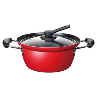 FREIZ 和平 鍋 適用IH爐/兼容 IH NIKOMINA IH兼容雙柄壺 RB-1696, 22cm, 紅色, 1入