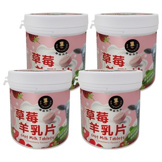 MR.JOHNSON 強森先生 草莓羊乳片, 80g, 4罐