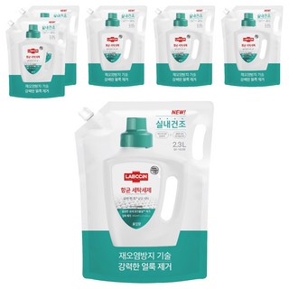 랩신 항균 세탁세제 솔잎향 리필, 2.3L, 6개