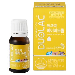 듀오락 베이비 드롭 프로바이오틱스 플러스 비타민D, 1개, 7.5ml