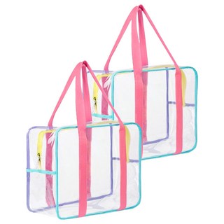 多功能透明防水收納袋 收納包, 彩色, 2個