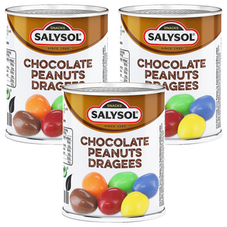 SALYSOL 薩里 迷你罐頭糖衣可可花生, 新鮮酥脆，體積輕巧，方便攜帶, 60g, 3罐