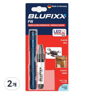 BLUFIXX UV LED 固化黏著劑 PW 木材/塑膠用, 2個