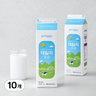 곰곰 데일리 우유, 900ml, 10개