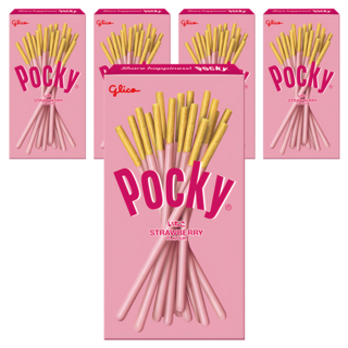 glico 格力高 Pocky 百奇 草莓棒, 24g, 5盒