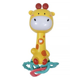 双美生活文創 音樂手搖鈴 6個月以上, 長頸鹿 黃色, 1個
