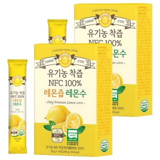 HelloBio NFC檸檬汁隨身包 14條入, 280g, 2盒