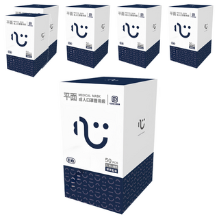 匠心 成人平面醫用口罩, 爆漿藍莓, 50片, 6盒