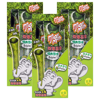 mam moth 泰式烤海苔捲, 零脂肪低熱量，精選高級紫菜再淋上焦糖，爽脆口感讓您欲罷不能, 15g, 3盒