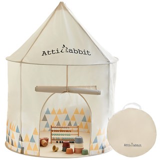 AttiRabbit 兒童印第安帳篷+收納包組, Scandi, 1組