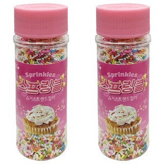 브레드가든 슈가 스트랜드 컬러 스프링클, 55g, 2개