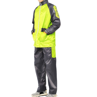 TDN RACING 風行競速風雨衣 兩件式套裝 立體剪裁 全件透氣內網 防風雨袖口 1件, 螢光綠