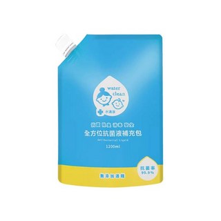 Water clean 水清淨 全方位抗菌液補充包 無添加酒精 適用於人體肌膚, 1.2L, 1包