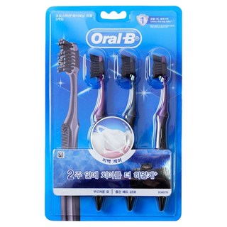 Oral-B 歐樂B Cross Action 竹炭亮白牙刷-, 3支, 1組