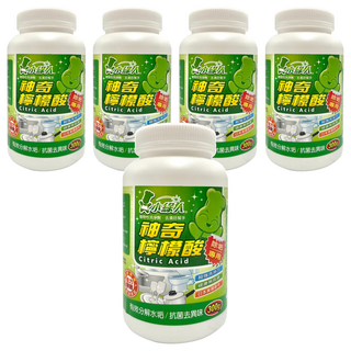 小綠人 神奇檸檬酸, 300g, 5罐