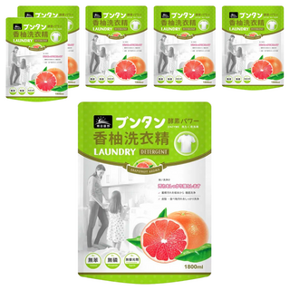 朝日田野 酵素洗衣精 補充包 柚子 溫和配方 全家適用, 1.8L, 6包