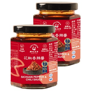 CHILISMAN 辣味豆哥 花椒香辣醬, 170g, 2罐