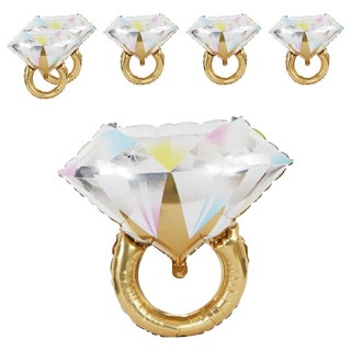 六分埔禮品 鑽戒氣球, 香檳金, 6個