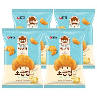 NONGSHIM 農心 麵包部長鹽味奶油牛角麵包造型餅乾, 55g, 4包