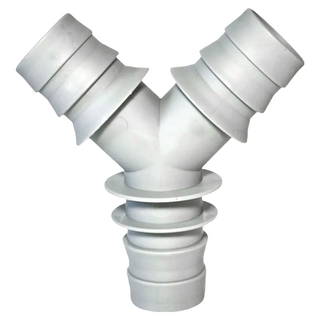 大口徑多合一排水三通 PP塑膠材質 適用大多數排水管 台灣製, 6.5 x 10 x 11cm, 灰色, 3個