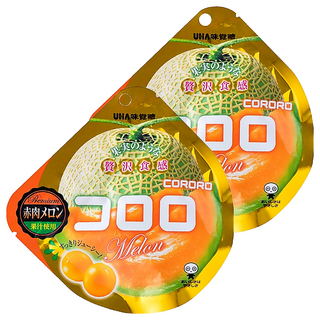 UHA 味覺糖 Kororo哈蜜瓜軟糖, 日本原裝進口, 激似真實QQ果實, 40g, 2包