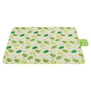 意絲丹 加大防水防潮野餐墊, 展開200 x 145cm 收納20 x 30 x 5cm, 酪梨