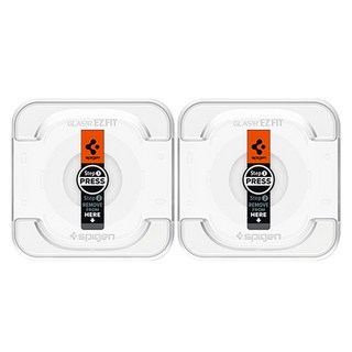 Spigen Apple Watch 鋼化玻璃螢幕保護貼 Glas.tR EZ Fit, 2個, 透明色