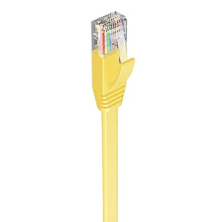 POLYWELL 寶利威爾 CAT6 高速網路線 扁線 1Gbps RJ45福祿克認證 PW15-W59-A306, 5m, 黃色, 1條