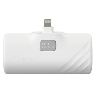 ADAM elements 亞果元素 GRAVITY F5L LED 顯示口袋型行動電源 白色 5000mAh 內建 Lightning