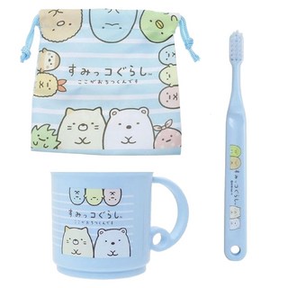 Santan 角落生物 牙刷牙杯附束口袋 牙刷旅行組, 1組