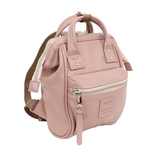 anello 新版2代輕質皮革經典口金後背包 粉紅色, 15 x 8 x 23cm