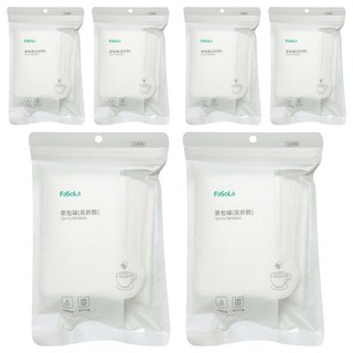 FaSoLa 一次性天然玉米纖維茶包袋 滷包袋 反折款 7 x 10cm, 小的, 6個, 100個裝