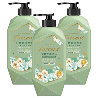 farcent 花仙子 香水 白泥淨化沐浴乳 白麝香, 1kg, 3瓶