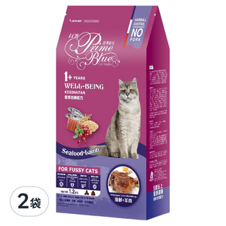 LCB 藍帶廚坊 健康挑嘴貓糧 海鮮羊肉配方, 羊肉 + 海洋魚肉, 1.2kg, 2袋