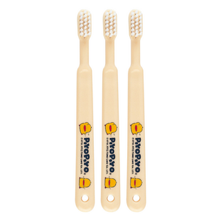 PiYOPiYO 黃色小鴨 幼童牙刷 1.5歲以上, 黃色, 1入, 3支