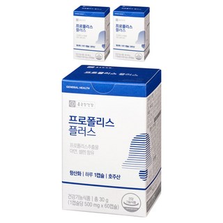 종근당건강 프로폴리스 플러스, 60정, 30g, 3개