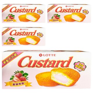 LOTTE 樂天 Custard 蛋黃派 6入, 138g, 4盒