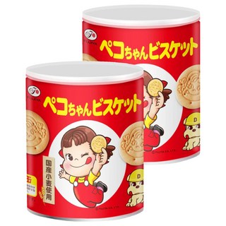 FUJIYA 不二家 Peko娃娃餅乾 保存罐 100g 經典懷舊零食 可愛造型, 2罐