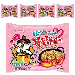 Samyang Foods 三養 Buldak 火辣雞肉風味鐵板炒麵 奶油白醬風味, 5包