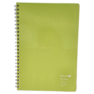 KOKUYO 國譽 ME 軟線圈 A5 方格筆記本 5mm方格 50枚, 網球綠, 1本
