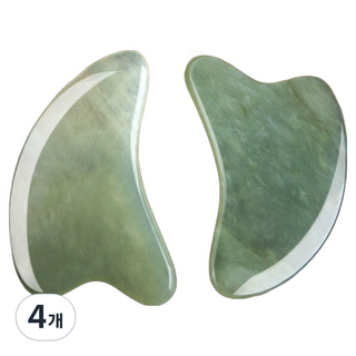 刮痧玉石按摩器, 4個, 綠色