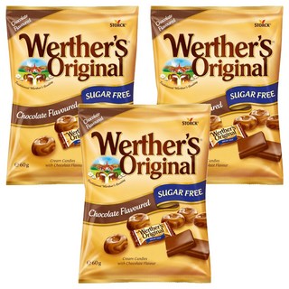 werther's original 道地的偉特 焦糖巧克力糖 無糖款, 3個, 60g