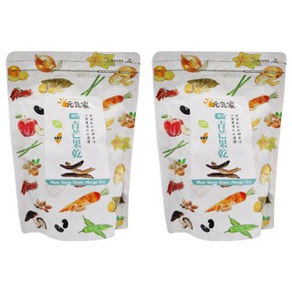 元氣家 梅汁青芒果乾 酸甜Q彈 無添加健康零食, 2包, 200g